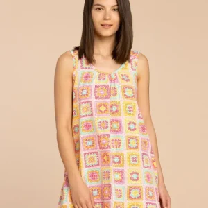 Rif.3109 Abitino donna cotone crochet calibrato