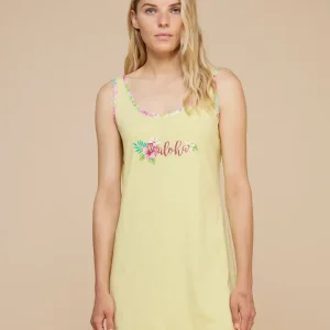 Rif.2995 Abitino donna spalla larga cotone aloha