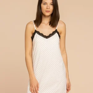 Rif.3020 Camicia da notte donna bretellina cotone paris