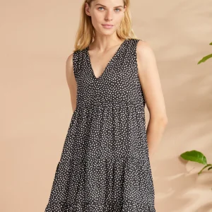 Rif.3134 Abito donna corto viscosa pois pois conformato