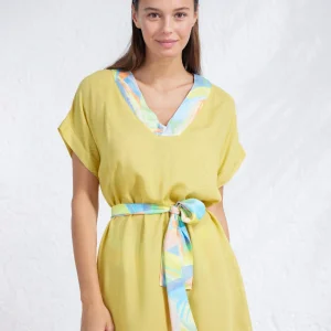 Rif.3131 Abito donna corto viscosa pennellato