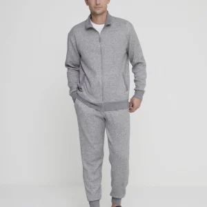Completo loungewear uomo spider in maglina con zip