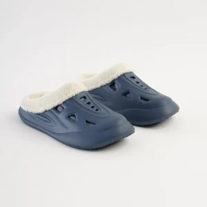 Rif.2966 Pantofola uomo rob in gomma ed eco pelliccia