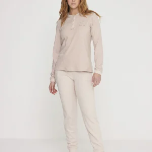 Rif.8988 Pigiama donna calibrato kim in punto milano con collo tre bottoni