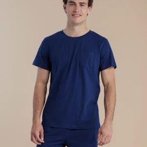 Rif.3079 Pigiama uomo in cotone manica corta easy