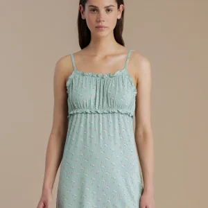 Rif.3247 Camicia da notte donna in costina bretellina articolo bloom
