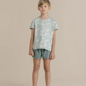 Rif.2495 Pigiama bambino in cotone manica corta e pantalone corto articolo tropical