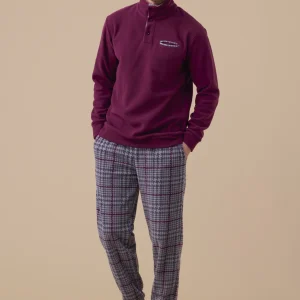 Rif.3195 Pigiama uomo invernale in micropile articolo galles.