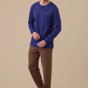 Rif.3131 Pigiama uomo caldo cotone articolo task