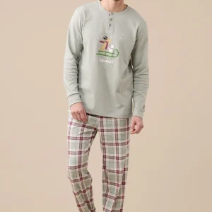 Rif.3146 Pigiama uomo caldo cotone articolo slitta