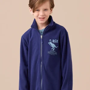 Rif.2590 Vestaglia bambino in micropile articolo t-rex