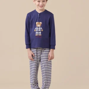 Rif.2561 Pigiama bambina/o caldo cotone articolo vichy