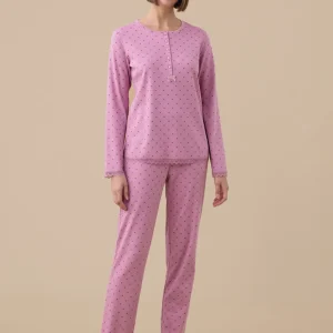 Rif.9438  Pigiama donna calibrato in caldo cotone articolo cuore