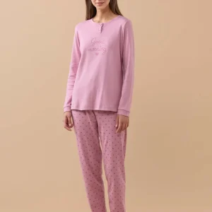Rif.9187 Pigiama donna caldo cotone articolo morning
