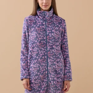 Rif.3029 Vestaglia donna invernale in coral articolo fiori