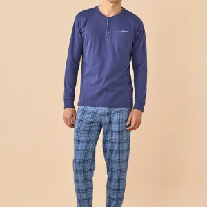 Rif.3176 Pigiama uomo caldo cotone felpato