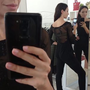 tuta overall donna con pizzo, tulle e ricami