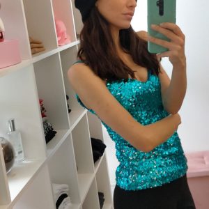 Cappello papala in lana Entrà nera e fiori uncinetto