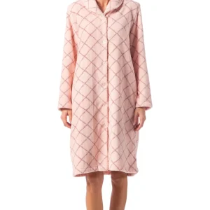 Vestaglia abbottonata "Rombi Rosa" - Donna