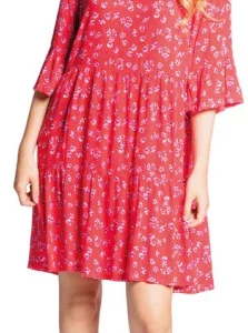 ABITO 3/4 VISCOSA STROPICCIATA ROSSA