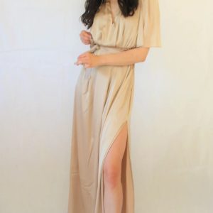 Abito lungo color sabbia romantico Art. Cleo