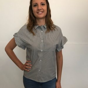 Camicia righe mezze maniche “marina”