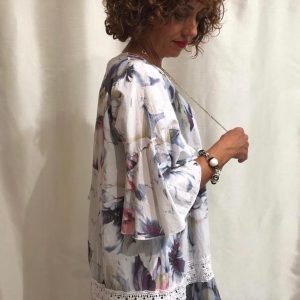 Maxi  Casacca “cielo” in cotone