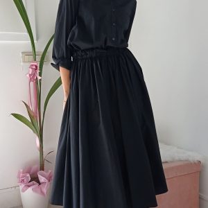 Camicia Oversize in Cotone: Eleganza e Comfort in Marrone e Nero!