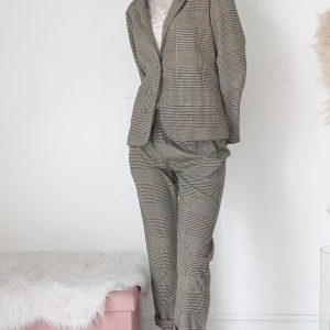 Giacca a Quadri Marrone – Stile Classico e Confortevole, Taglie S-XXL