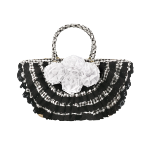 Borsa in Paglia Emanuela Biffoli – Eleganza Estiva con Dettagli in Pizzo