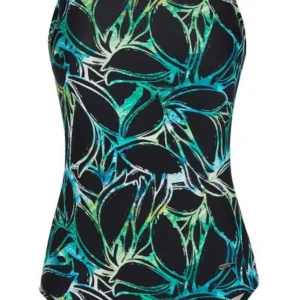 Costume intero "Foglie" - Donna