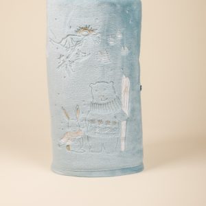 Rif.941 Plaid 130×160 con ricamo coral fleece