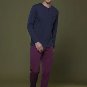 Pigiama uomo top caldo cotone felpato unlimited