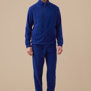 Rif.3215 Completo loungewear uomo conformato in pile con zip