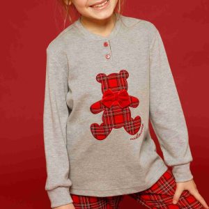 Pigiama Bambina Scottish Bear (noidìnotte) Caldo Cotone