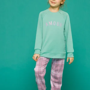 Pigiama Bambina Pistacchio (noidìnotte) Caldo Cotone