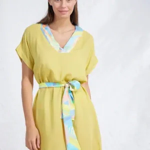 Rif.3078 Abito donna corto viscosa pennellato