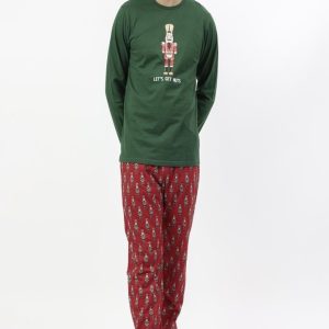 Pigiama uomo schiaccianoci in caldo cotone