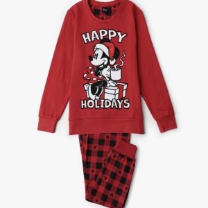 Pigiama bambina topolino in caldo cotone Disney