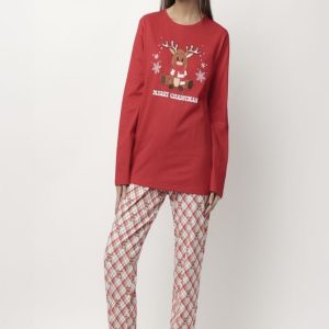 Pigiama donna renna in caldo cotone