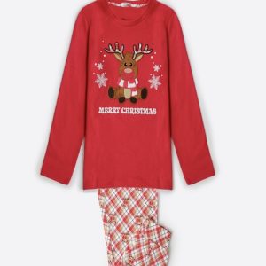Pigiama bambino/a renna in caldo cotone