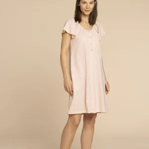 Rif.2964 Camicia da notte donna cotone riga