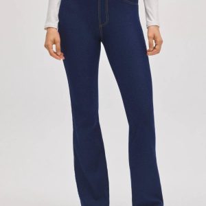 Jeggings a Zampa Vita Alta Elasticizzati