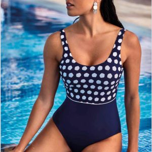 Costume intero modellante a pois Olivia