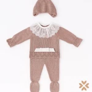 Tutina con pizzo e fiocco - Baby Fashion