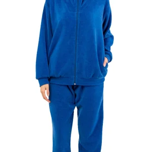 Tuta ciniglia blu e beige "Over" - Donna