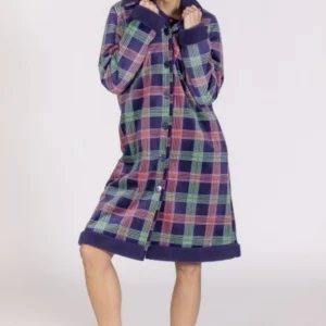 Vestaglia abbottonata "Purple" - Donna