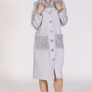 Vestaglia abbottonata "Grey" - Donna