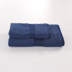 Set asciugamani in spugna living – blu