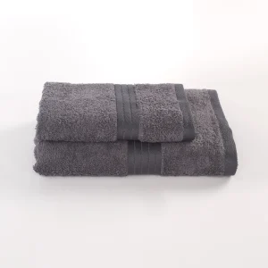 Set asciugamani in spugna living – grigio antracite